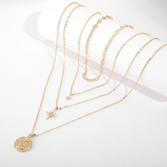 3 for $25⚡️layered star coin North Star necklace - Picture 3 of 8
